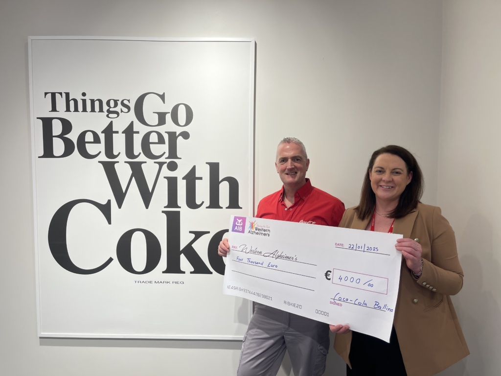 Coca-Cola Ballina Donate €4000 to Western Alzheimer's